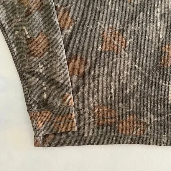 Abercrombie Kids 13/14 Camo Thermal Style Logo Long Sleeve Shirt - Picture 3 of 5